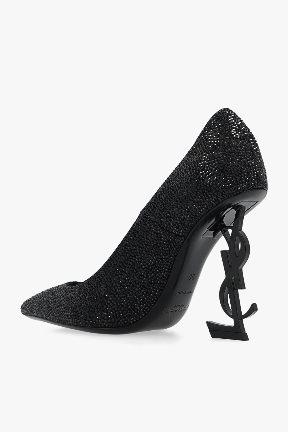 SAINT LAURENT ブラックエナメルハイヒール　36ハーフ SAINT LAURENT ブラックエナメルハイヒール36ハーフ